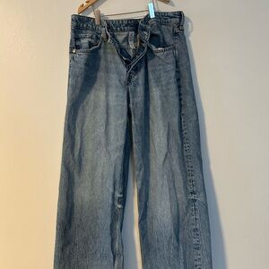 H&M Wide Leg Denim Jeans - Light Blue